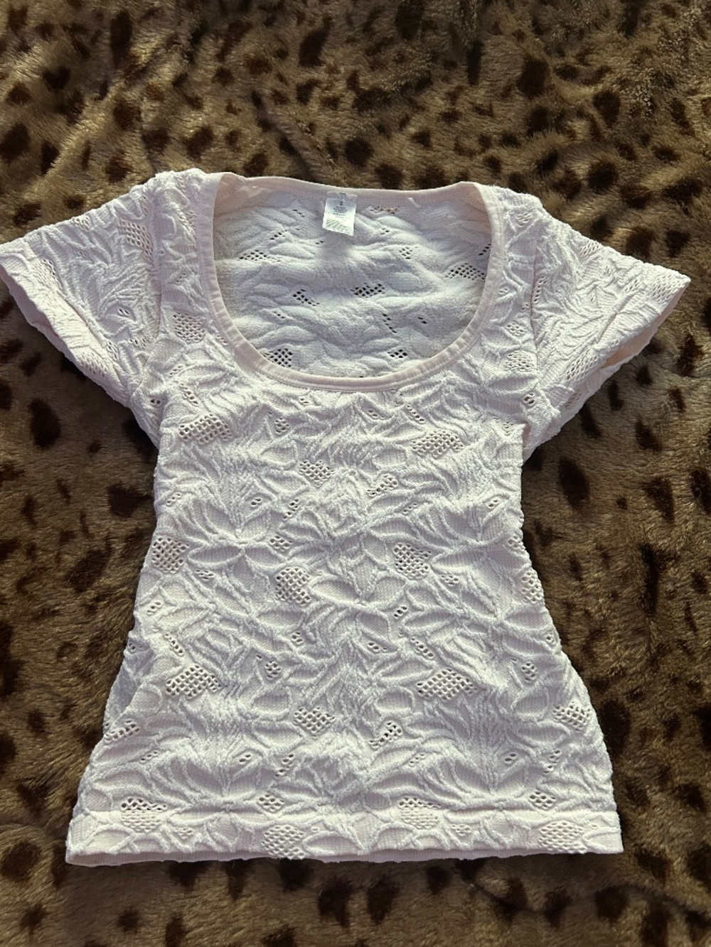 Light pink lace top size small